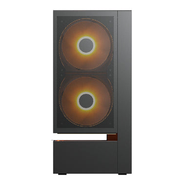 Cougar cfv235 mesh midi tower behuizing (zwart | 2x usb-a | 1x usb-c | rgb | tempered glass)