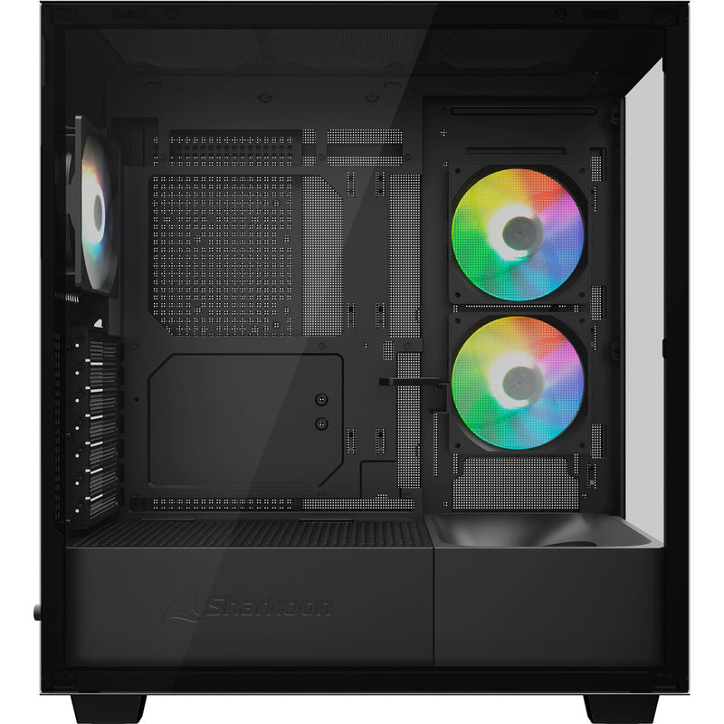 Afbeelding laden in galerijviewer, Sharkoon rebel c60 rgb midi tower behuizing (zwart | 2x usb-a | 1x usb-c | rgb | tempered glass)
