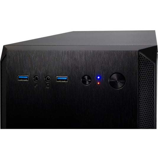 Inter-tech h-606 mini tower behuizing (zwart | 2x usb-a)