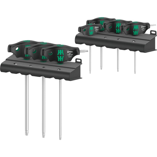 Wera 467 7 torx hf-set 1 kruiskopschroevendraaier + rek, 7 stuks (zwart groen, met holdingfunctie)