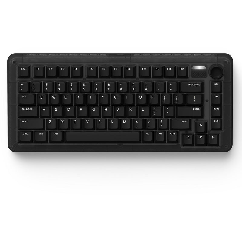 Afbeelding laden in galerijviewer, Iqunix zx75 dark side wireless mechanical keyboard (zwart, us lay-out (qwerty), cherry mx red, 75%, rgb leds, hot-swappable, double-shot pbt, 2.4ghz | bluetooth 5.1 | usb-c)

