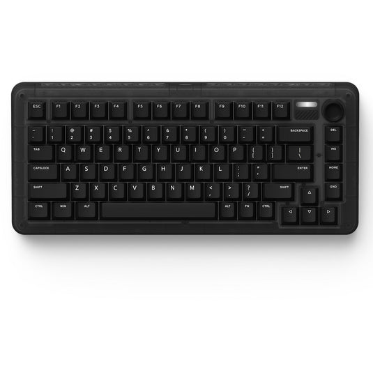 Iqunix zx75 dark side wireless mechanical keyboard (zwart, us lay-out (qwerty), cherry mx red, 75%, rgb leds, hot-swappable, double-shot pbt, 2.4ghz | bluetooth 5.1 | usb-c)