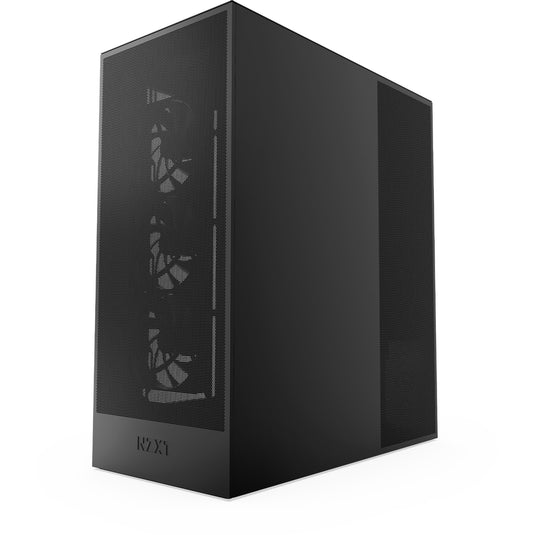 Nzxt h7 flow (2024) midi tower behuizing (zwart | 2x usb-a | 1x usb-c | tempered glass)