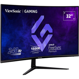 Viewsonic vx3219-pc-mhd 32 curved gaming monitor (zwart, 2x hdmi, 1x displayport, 240 hz)