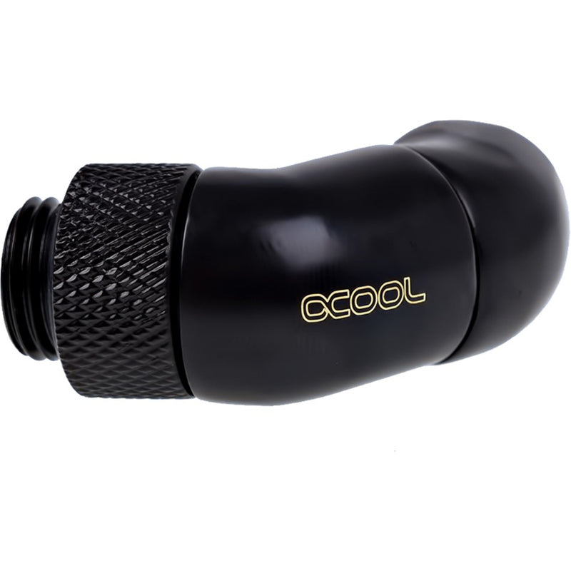 Afbeelding laden in galerijviewer, Alphacool eiszapfen angled adaptor double-45 graden aansluiting (zwart)
