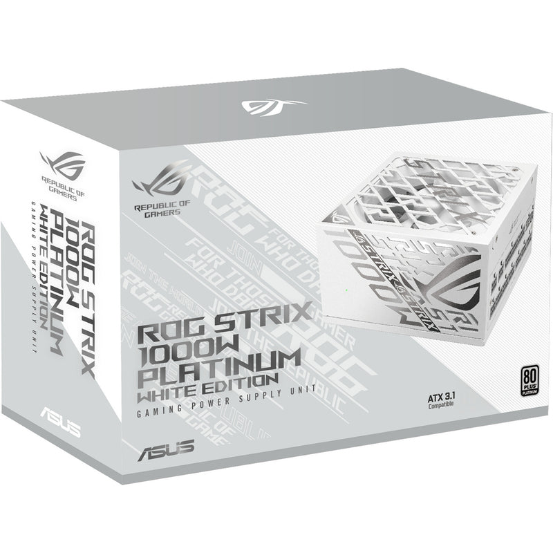 Afbeelding laden in galerijviewer, Asus rog strix platinum white edition modulaire 1000 watt voeding (wit, 1x 12v-2x6, 4x pcie)
