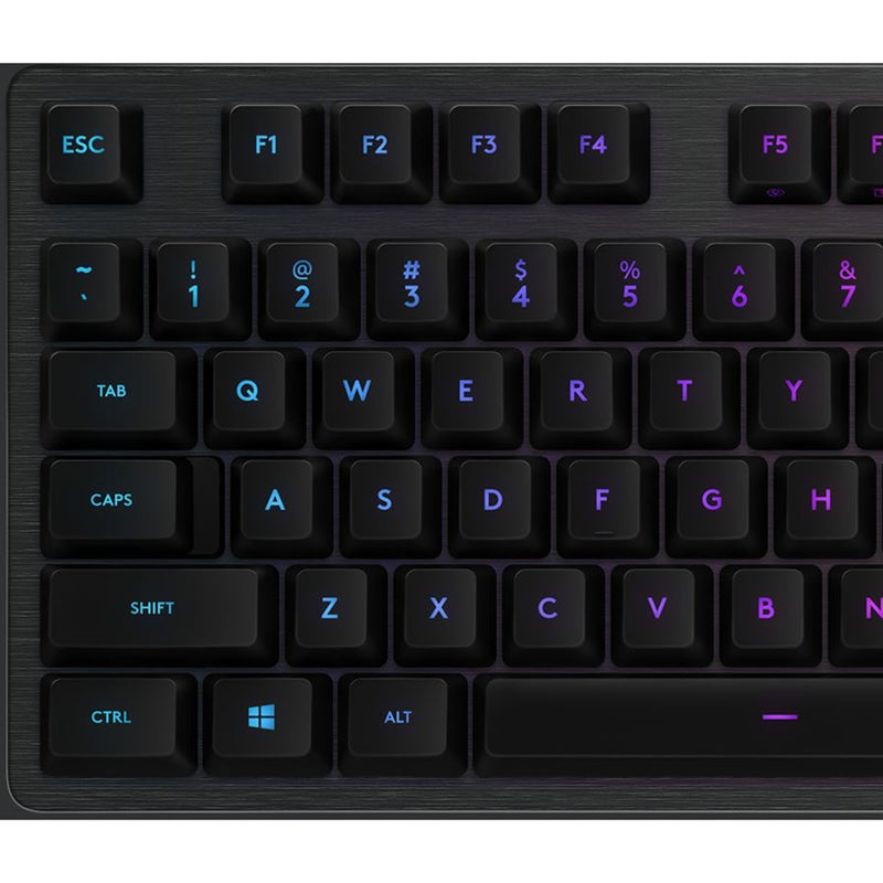 Afbeelding laden in galerijviewer, Logitech g512 carbon lightsync rgb mechanical gaming keyboard (zwart, us-international lay-out (qwerty), gx brown, 100%, rgb leds)
