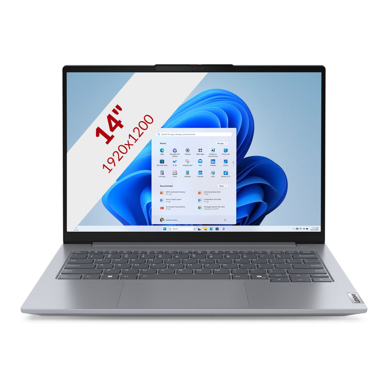 Afbeelding laden in galerijviewer, Lenovo thinkbook 14 g7 arp (21mv00gqmh) 14 laptop (grijs | r5 7535hs | radeon 660m | 16 gb | 512 gb ssd)
