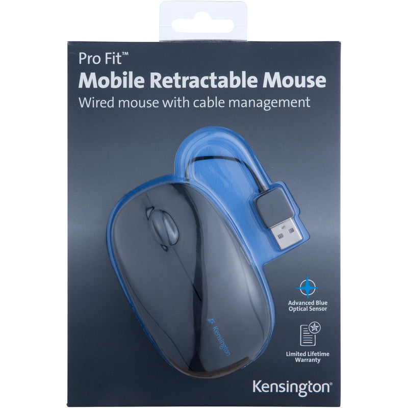 Afbeelding laden in galerijviewer, Kensington pro fit intrekbare mobiele muis (zwart, 1000dpi)
