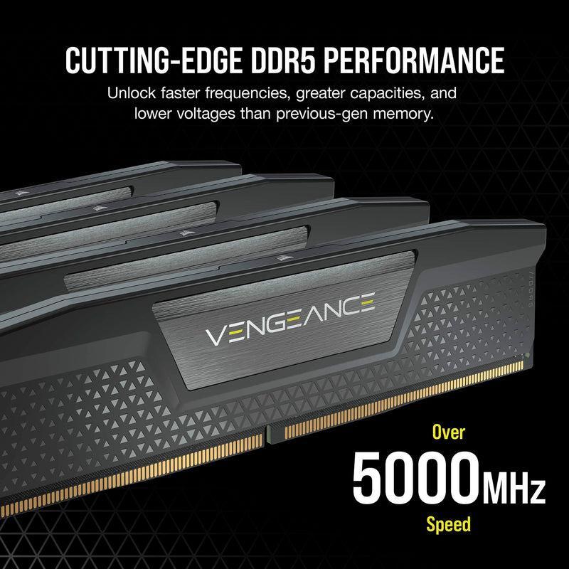 Afbeelding laden in galerijviewer, Corsair vengeance 32 gb ddr5-6000 (2x 16 gb) werkgeheugen (zwart, cmk32gx5m2b6000c38, xmp 3.0)
