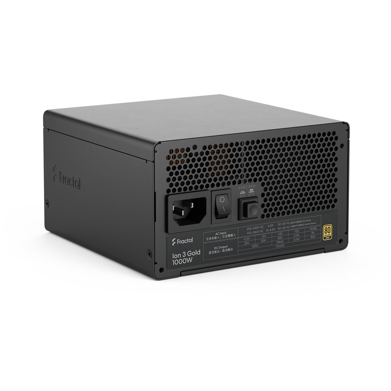 Afbeelding laden in galerijviewer, Fractal design ion gold 3 modulaire 1000 watt voeding (zwart, 1x 12v-2x6, 3x pcie)
