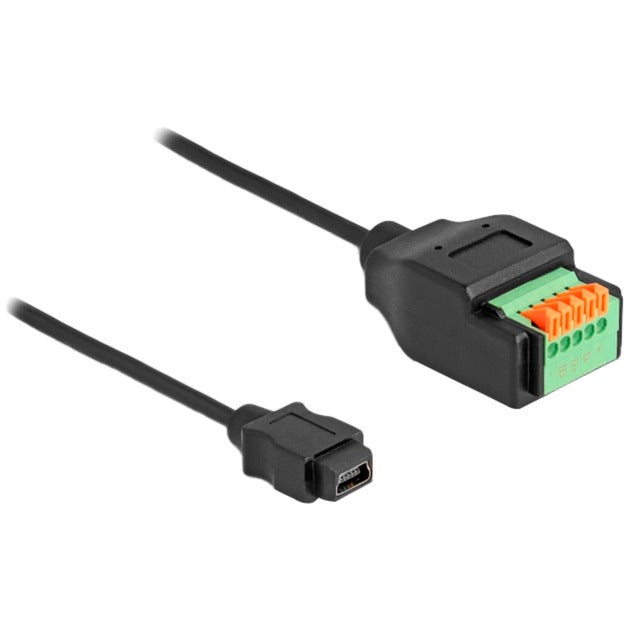 Afbeelding laden in galerijviewer, Delock usb 2.0 adapter, usb 2.0 type mini-b female > 5 pin terminal block (zwart, 15cm)
