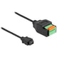Delock usb 2.0 adapter, usb 2.0 type mini-b female > 5 pin terminal block (zwart, 15cm)
