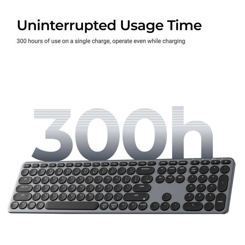Afbeelding laden in galerijviewer, Keychron b5 pro-k1 toetsenbord (grijs, us lay-out (qwerty), scissor switches, 100%, abs keycaps, 2.4 ghz bluetooth usb)
