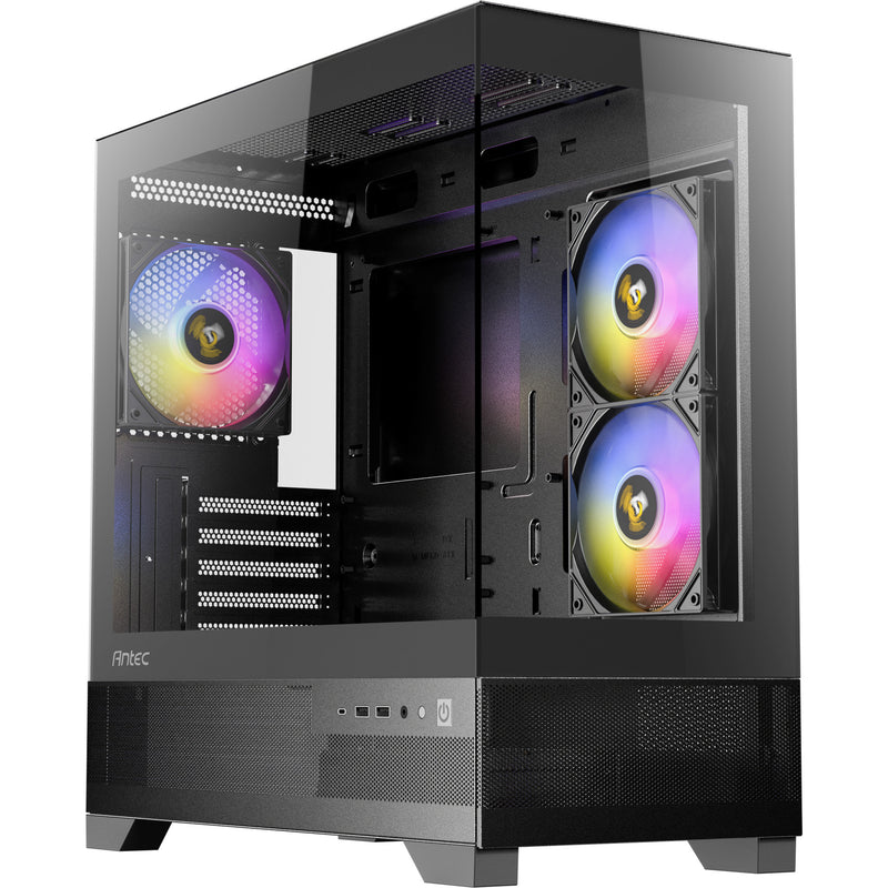 Afbeelding laden in galerijviewer, Antec cx500m argb mini tower behuizing (zwart | 2x usb-a | 1x usb-c | tempered glass)
