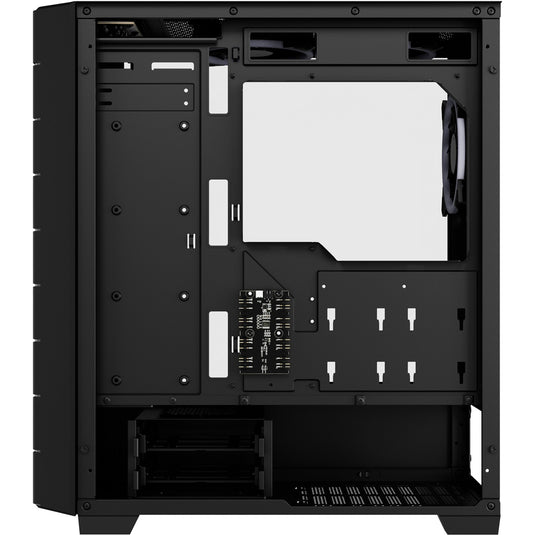 Sharkoon rgb hex midi tower behuizing (zwart | 2x usb-a | 1x usb-c | rgb | tempered glass)