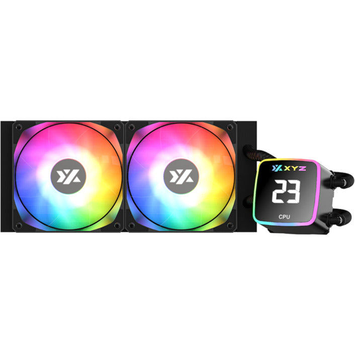 Afbeelding laden in galerijviewer, Xyz pc gear aquapulse aio 240 waterkoeling (zwart, argb, pwm)
