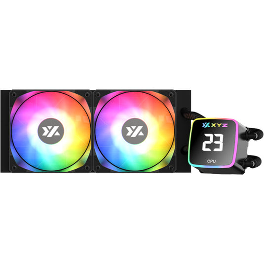 Xyz pc gear aquapulse aio 240 waterkoeling (zwart, argb, pwm)