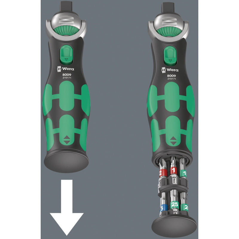 Afbeelding laden in galerijviewer, Wera 8009 zyklop pocket set 3 bitset (zwart groen, 27‑delig)
