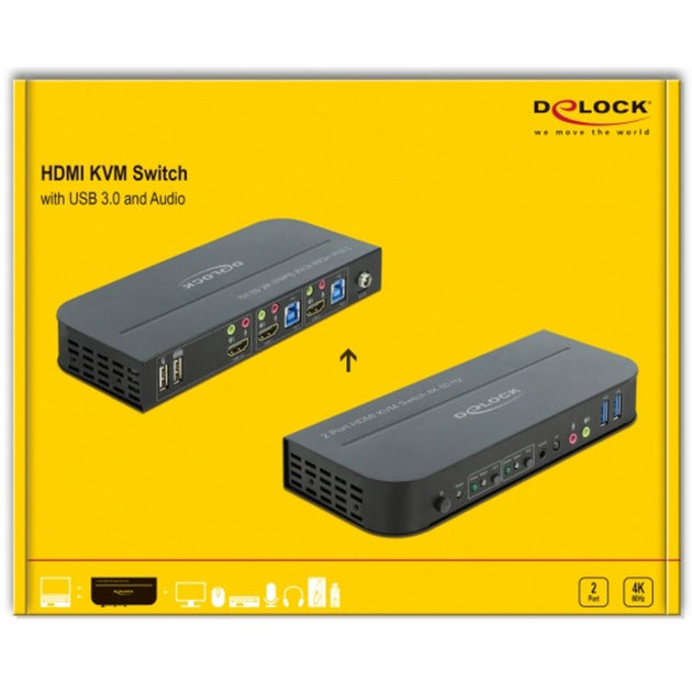 Afbeelding laden in galerijviewer, Delock hdmi kvm switch kvm-switch (zwart, 4k 60 hz, usb 3.0, audio)
