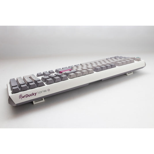 Ducky one 3 mist grey rgb mechanisch toetsenbord (lichtgrijs, us lay-out (qwerty), cherry mx red, 100%, rgb led, double-shot pbt, hot-swappable, quack mechanics)