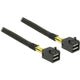 Delock mini sas hd sff-8643 > mini sas hd sff-8643 kabel (zwart, 1 meter)