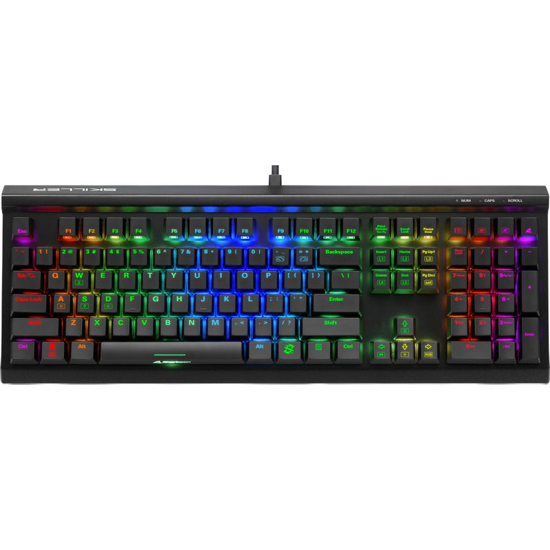 Afbeelding laden in galerijviewer, Sharkoon skiller sgk60, gaming toetsenbord (zwart, us lay-out, kailh box white, rgb leds)
