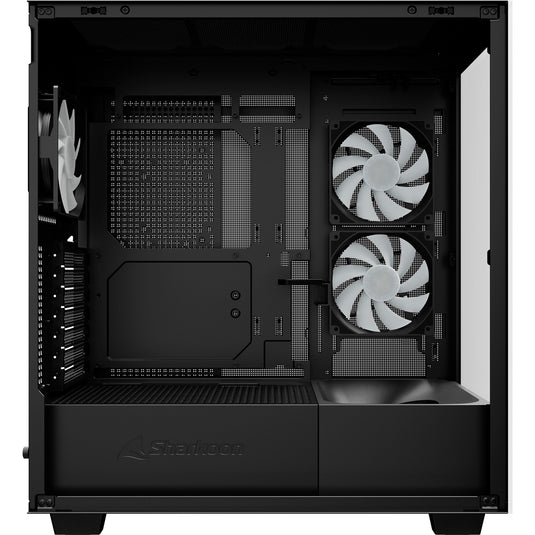 Sharkoon rebel c60 rgb midi tower behuizing (zwart | 2x usb-a | 1x usb-c | rgb | tempered glass)