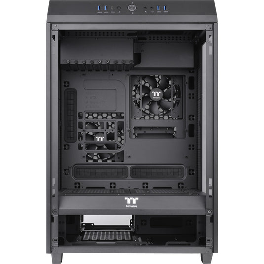 Thermaltake the tower 500 midi tower behuizing (zwart | 4x usb-a | 1x usb-c | tempered glass)