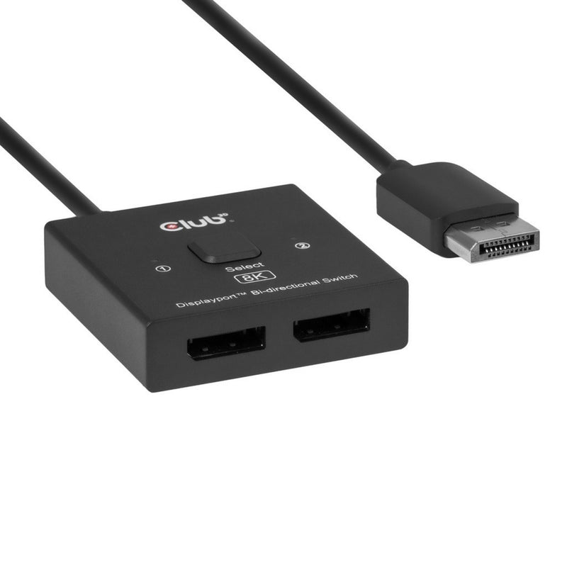 Afbeelding laden in galerijviewer, Club 3d 2-in-1 bidirectionele displayport switch (zwart, 8k)
