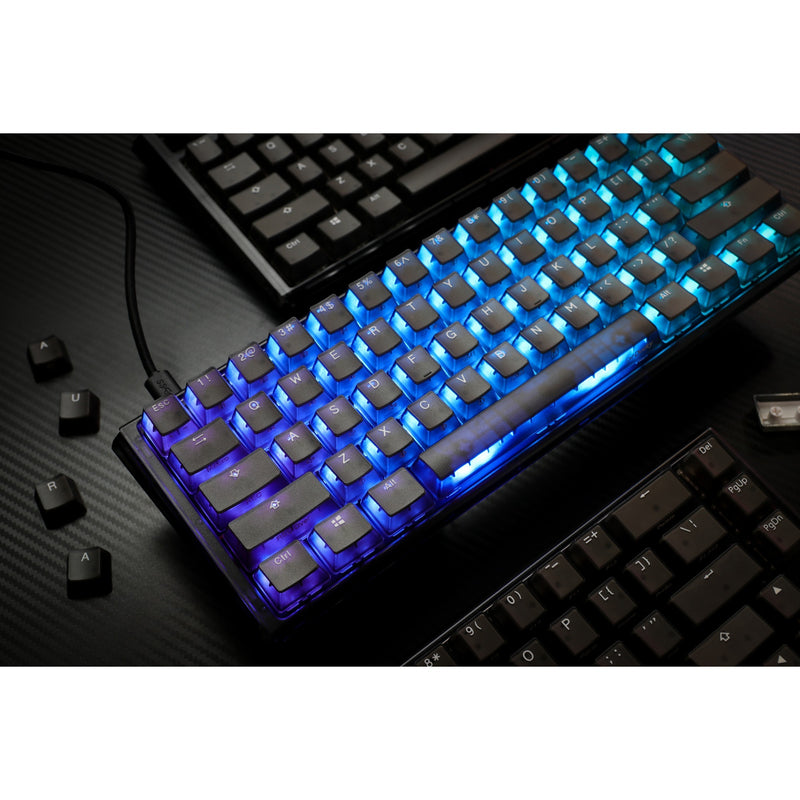 Afbeelding laden in galerijviewer, Ducky one 3 mini aura rgb mechanisch toetsenbord (zwart, us lay-out (qwerty), cherry mx brown, 60%, abs double shot, hot swap)
