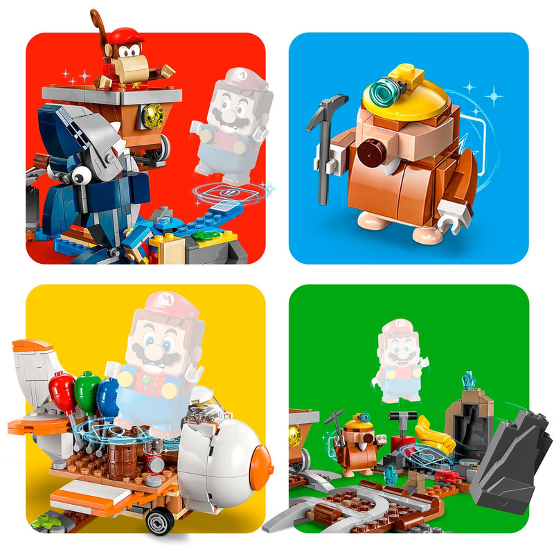 Afbeelding laden in galerijviewer, Lego super mario - uitbreidingsset: diddy kongs mijnwagenrit constructiespeelgoed (71425)
