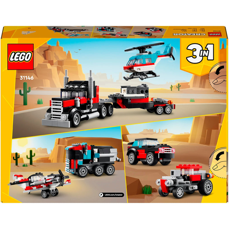 Afbeelding laden in galerijviewer, Lego creator 31146 truck met helikopter
