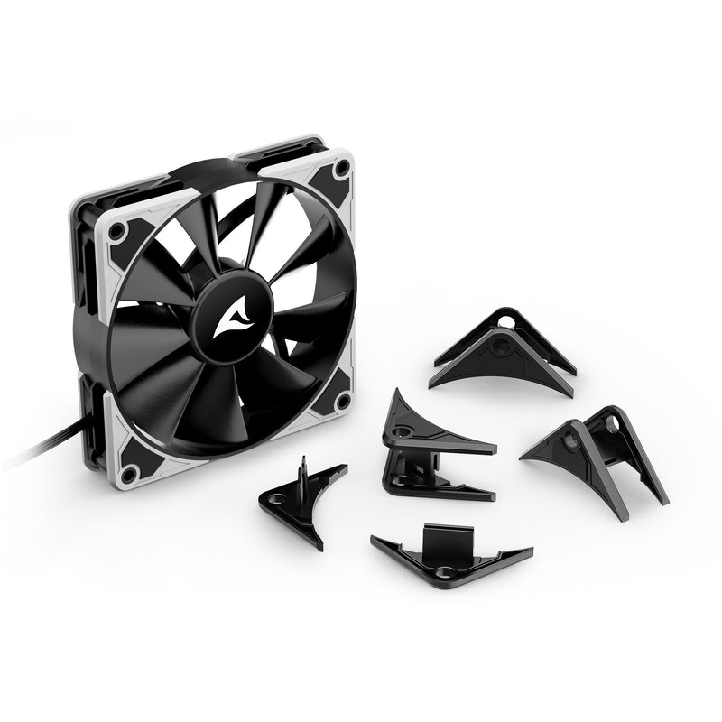 Afbeelding laden in galerijviewer, Sharkoon silentstorm bw120 pwm case fan (120 x 120 x 25 mm)
