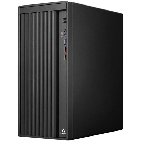 Chieftec uni bs-20b-op mini tower behuizing (zwart | 3x usb-a | 1x usb-c)