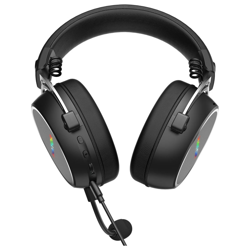 Afbeelding laden in galerijviewer, Hator hypergang 3 usb over-ear gaming headset (zwart, rgb, 7.1 virtual surround, usb bluetooth)
