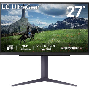 Lg ultragear 27gs85q-b 27 gaming monitor (zwart, 1x displayport, 2x hdmi, 2x usb-a, 200 hz, (oc))