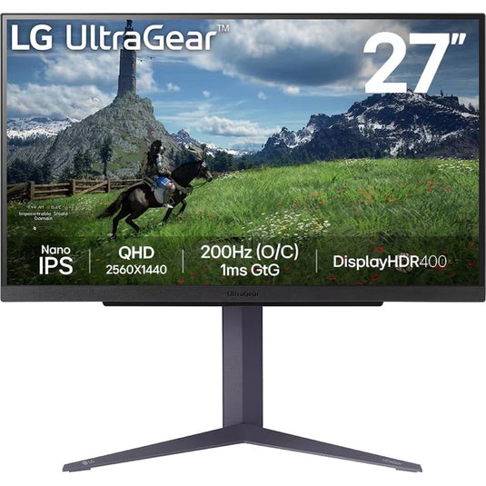 Lg ultragear 27gs85q-b 27 gaming monitor (zwart, 2x hdmi, displayport, 2x usb-a, usb-b, 200 hz (oc))