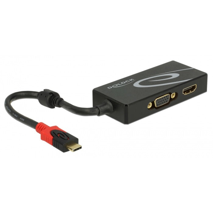 Afbeelding laden in galerijviewer, Delock usb-c > hdmi vga adapter (zwart, 0,2 meter)
