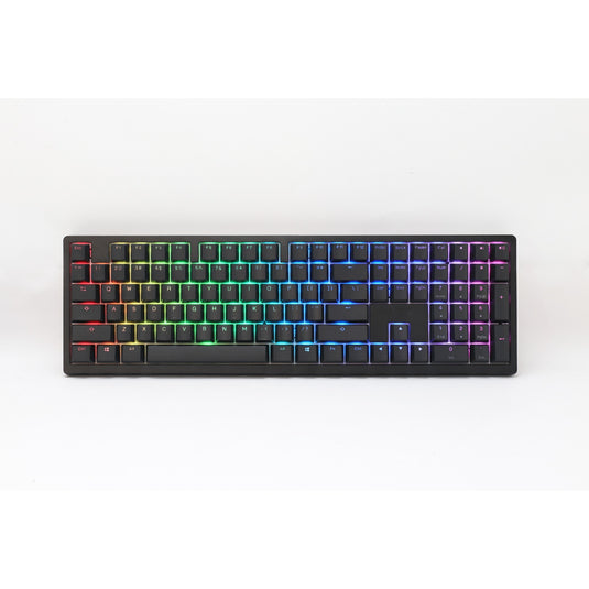Ducky zero 6108 classic black rgb mechanisch gaming toetsenbord (zwart, us lay-out (qwerty), cherry mx2a speed silver, 100%, rgb leds, double-shot pbt, hot swap, 2.4ghz | bluetooth | usb-c)