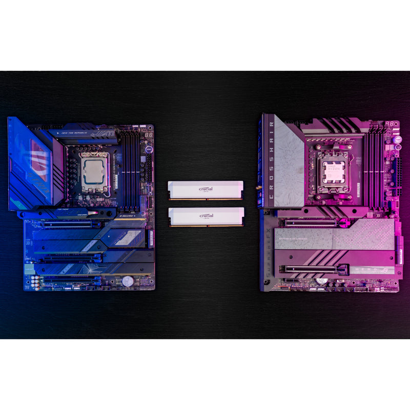 Afbeelding laden in galerijviewer, Crucial pro oc 32 gb ddr5-6000 (2x 16 gb) werkgeheugen (wit, cp2k16g60c36u5w, xmp 3.0, expo)
