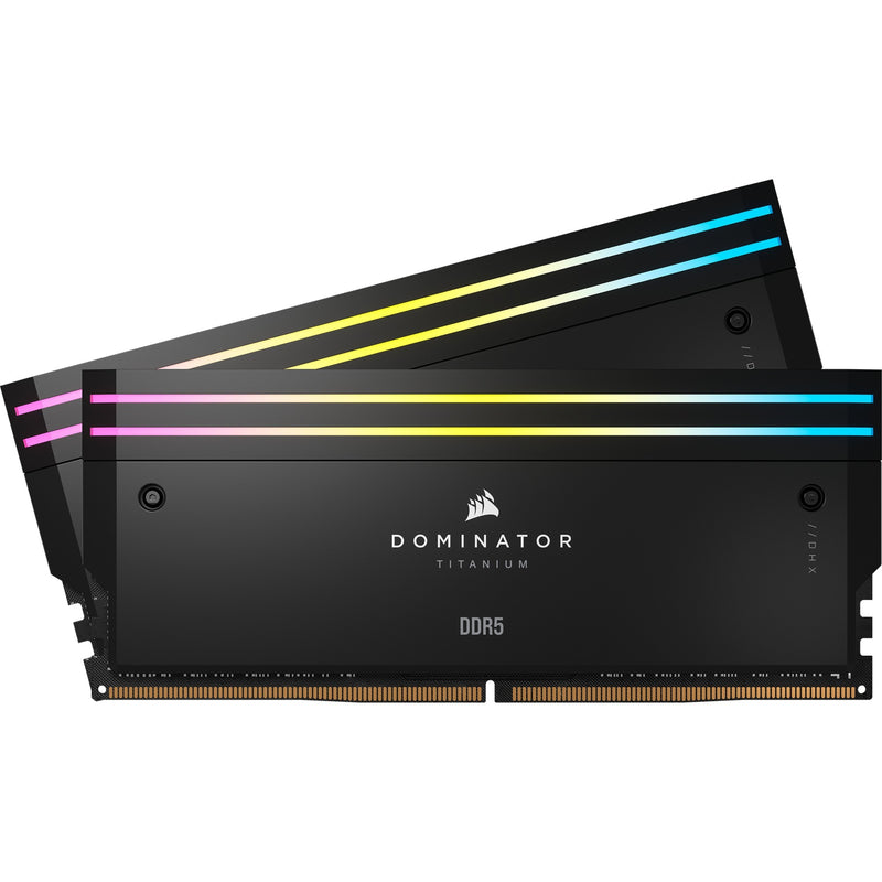 Afbeelding laden in galerijviewer, Corsair dominator titanium rgb 64 gb ddr5-6400 (2x 32 gb) werkgeheugen (zwart, cmp64gx5m2b6400c32, xmp 3.0)
