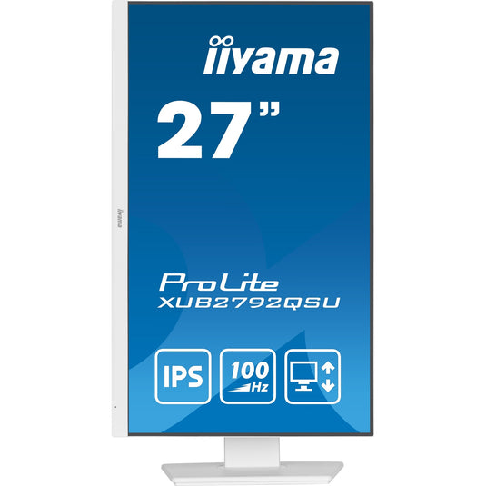 Iiyama prolite xub2792qsu-w6 27 monitor (wit, hdmi, displayport, 4x usb-a, usb-b)