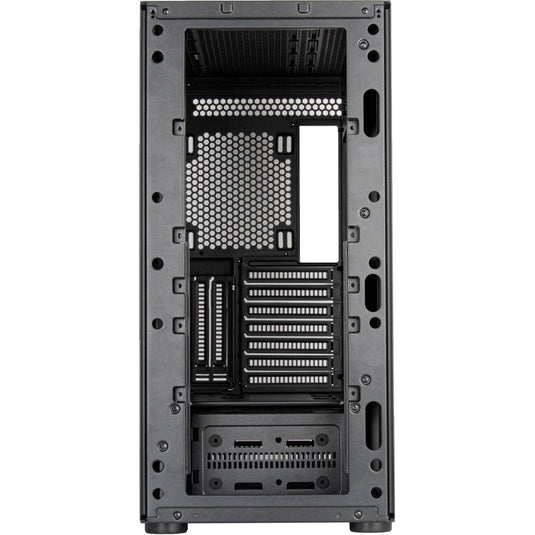 Silverstone sst-sed1-b midi tower behuizing (zwart | 2x usb-a | 1x usb-c)