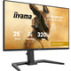 Iiyama g-master gold phoenix gb2591hsu-b1 24.5 gaming monitor (zwart (mat), 320 hz, hdmi, displayport, usb, audio)