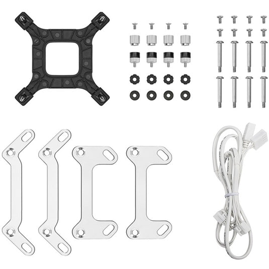 Deepcool lt240 argb waterkoeling (wit, 4-pins pwm fan-connector)