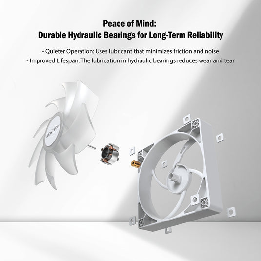 Montech gf120 argb pwm case fan (wit, 120 x 120 x 25 mm)