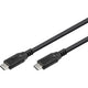 Goobay usb-c 4.0 > usb-c kabel (zwart, 0,5 meter)