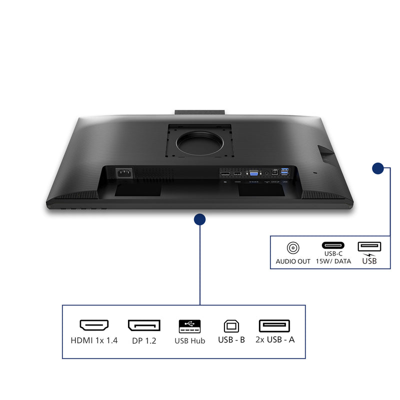 Afbeelding laden in galerijviewer, Philips 24b2n3200jh 00 23.8 monitor (zwart, vga, hdmi, displayport, usb-c, webcam, 120 hz)
