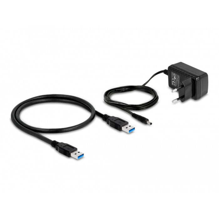 Afbeelding laden in galerijviewer, Delock usb-hub 10 gbps met 4 usb-a + 1 quick charge poort (grijs, incl. voeding)
